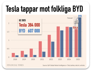 tesla tappar mot byd