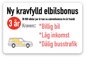 elbilbonus har höga krav 