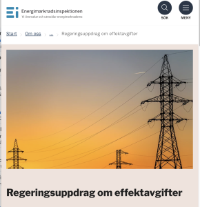 ei om effektavgifter