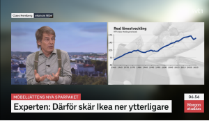 Ikea stänger ned. Hushållen tvekar. Hemberg SVT