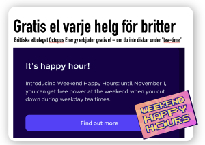 gratis el varje helg