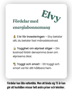 elvy binder hushållen i 15 år.