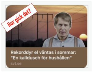 hur gick priserna för sommarens el SVT