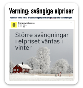 varning svängiga elpriser energimyndigheten