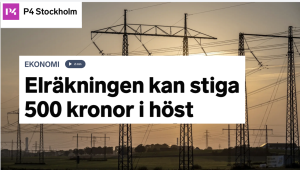500 kr dyrare el per månad i vinter