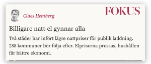 Billigare nattel gynnar alla - Fokus