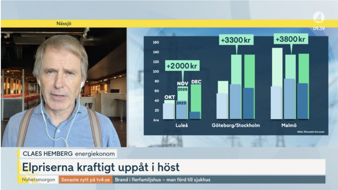 Shemberg Elpriset blir nu dyrare - Hemberg energi + ekonomi