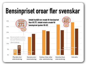 fler oroade för bensinpriset